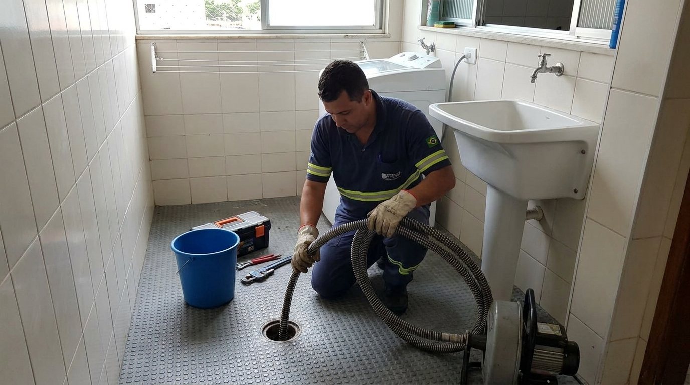 Ponto de Esgoto na Lavanderia em Palmas‑TO
